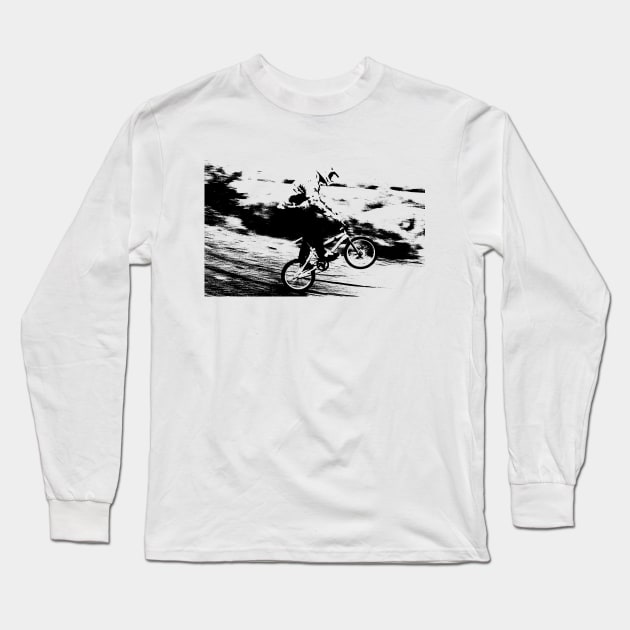 bmx Long Sleeve T-Shirt by rickylabellevie